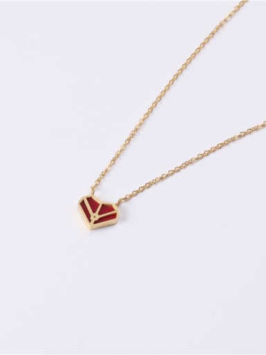 Titanium With Gold Plated Simplistic Heart Locket Necklace