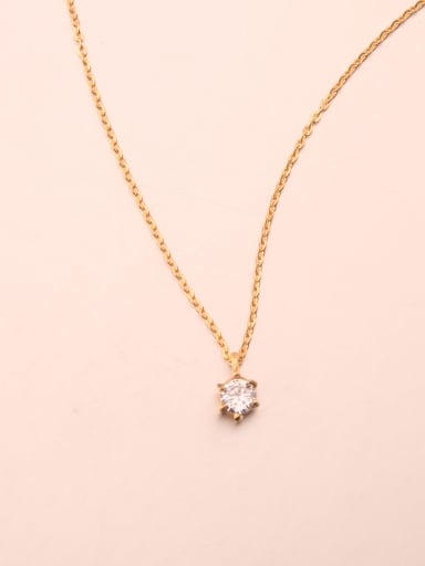 Temperament Simple Zircon Clavicle Necklace