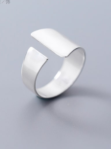 925 Sterling Silver With Silver Plated Trendy Geometric Rings