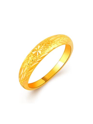 Luxury 24K Gold Plated Geometric Shaped Copper Ring