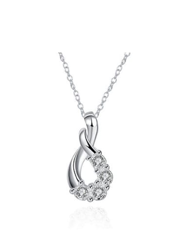 Simple Zircon Water Drop shaped Necklace