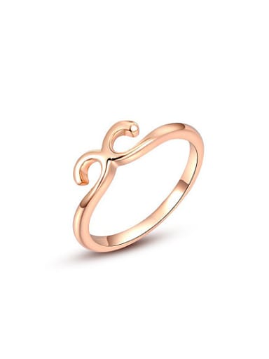 Rose Gold Plated Geometric Shaped Ring