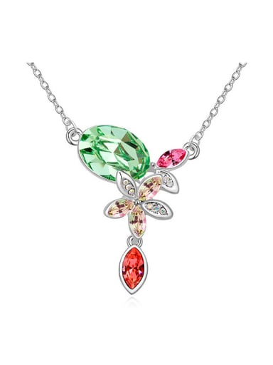 Exquisite Shiny austrian Crystals Pendant Alloy Necklace