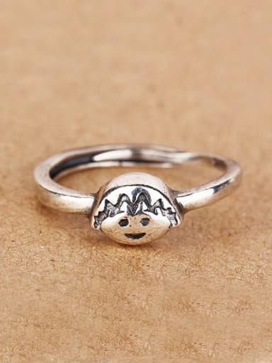 Personalized Chibi Maruko Silver Ring