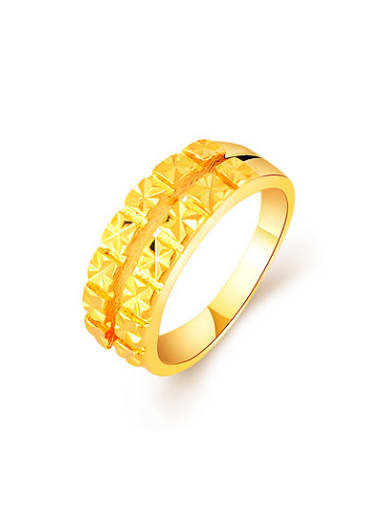 Exquisite 24K Gold Plated Double Layer Design Ring