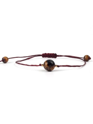 Natural Stones Woven Leather Rope Bracelet