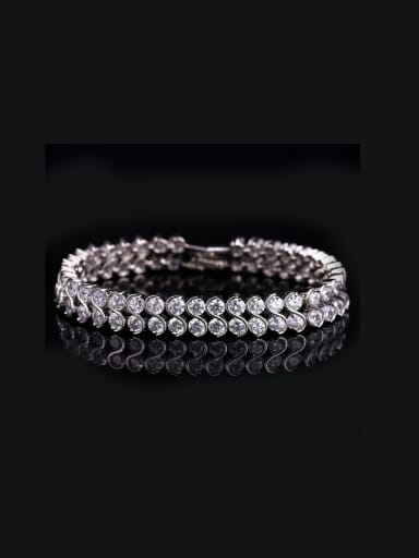 Simple Style Zircons Bracelet