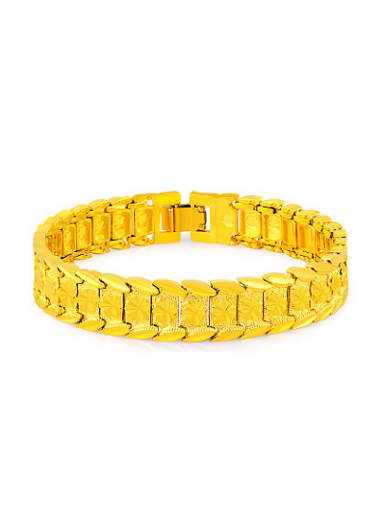 Exaggerated 24K Gold Plated Geometric Design Bracelet