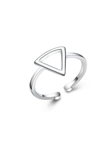 Simple Style Creative Single Line Triangle Ring