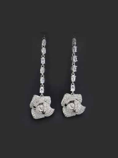 AAA Zircons Drop Cluster earring