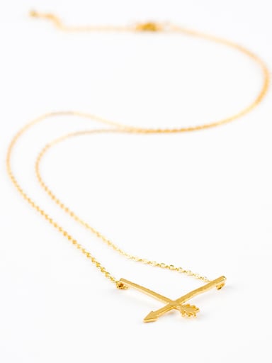 Women Adjustable Length Arrow Shaped Necklace