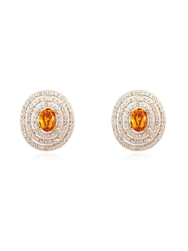 Fashion Shiny austrian Crystals-covered Alloy Stud Earrings