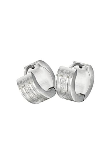 Simple Titanium Women Clip Earrings