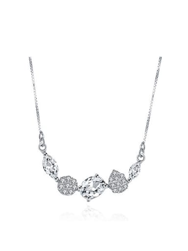 Fashion Zirconias Platinum Plated Necklace