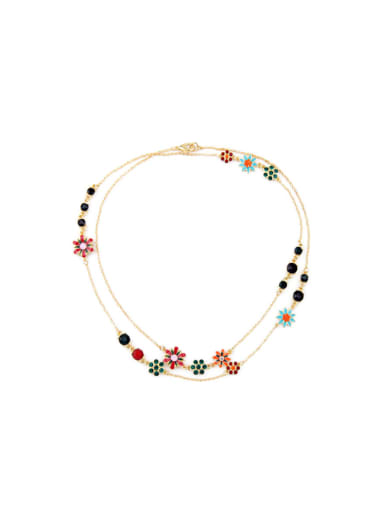 Colorful Simple Long Alloy Necklace