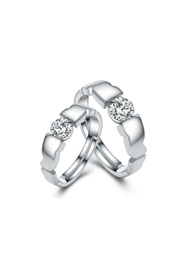 S925 Silver Fashion Simple Lover Ring