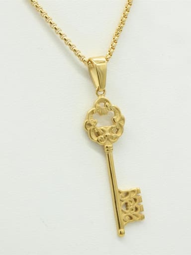 Fashionable Key Gold Plated Necklace