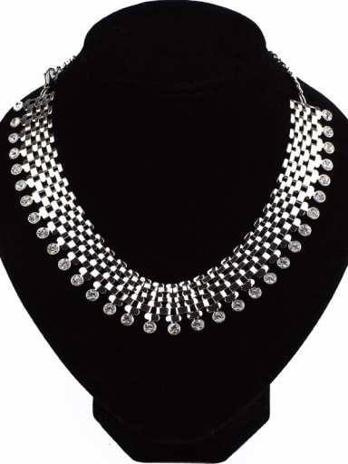 Fashion Exaggerated Cubic Rhinestones Alloy Necklace