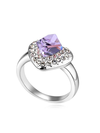 Fashion Cubic austrian Crystal Heart Alloy Ring