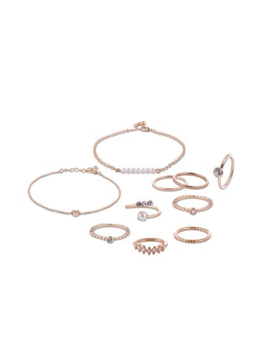 2018 Alloy Imitation-gold Plated Simple style Jewelry Set