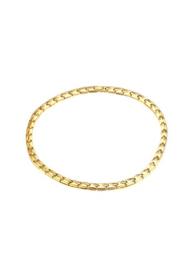 Luxury Gold Plated Geometric Shaped Magnet Titanium Necklace