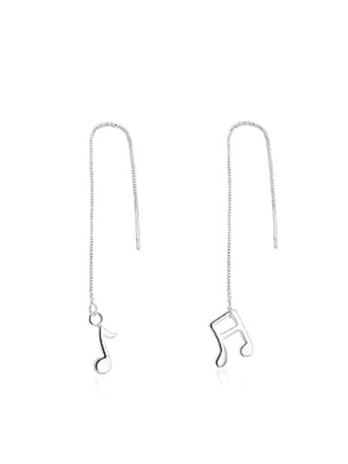 Personalized Musical Note Line Earrings