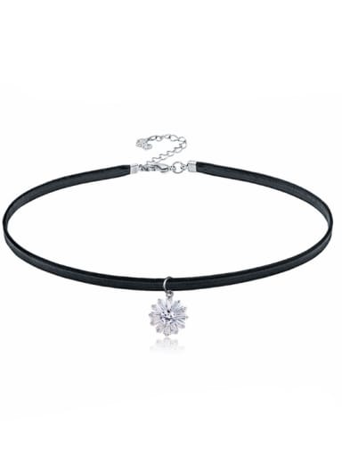 Stainless Steel With Fashion Flower Necklaces