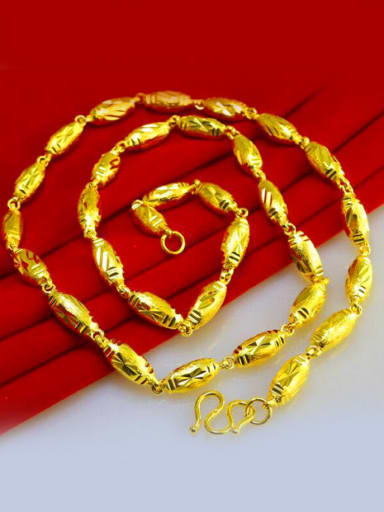 Exquisite Gold Plated Geometric Shaped Necklace