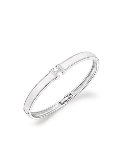 Delicate Letter H Shaped Acrylic Bangle