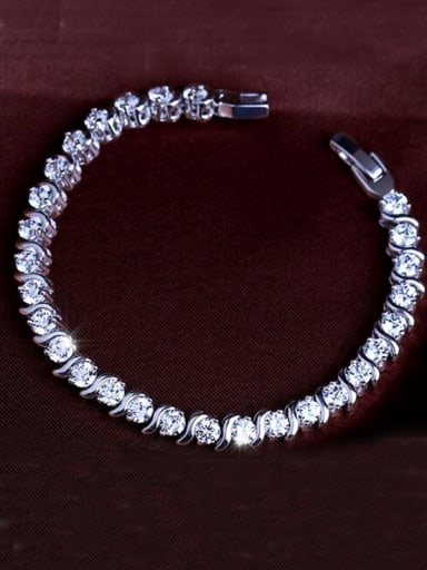 S Shape AAA Class Zircon Bracelet