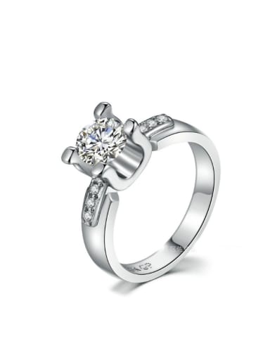 Western Style New Design Engagement Ring with Zircons
