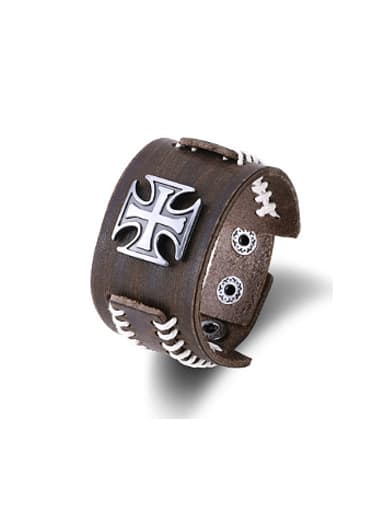 Personalized Cross Artificial Leather Bracelet