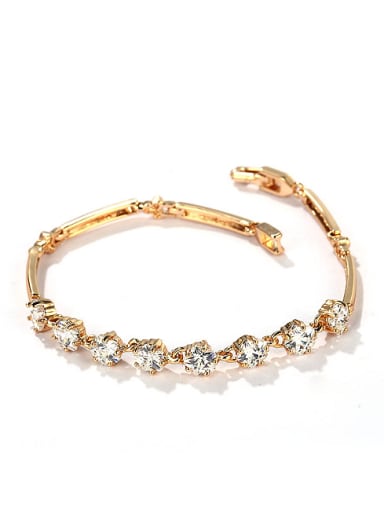Fashion Zircon Gold Plated Women Bracelet