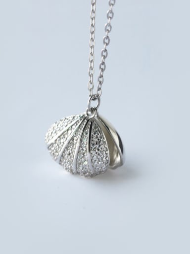 Fashion Shell Shaped Freshwater Pearl S925 Silver Pendant