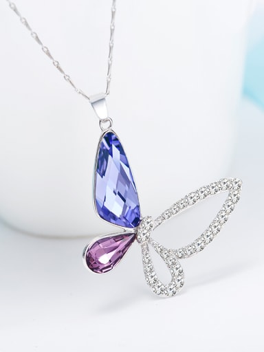 Butterfly Shaped austrian Crystal Necklace