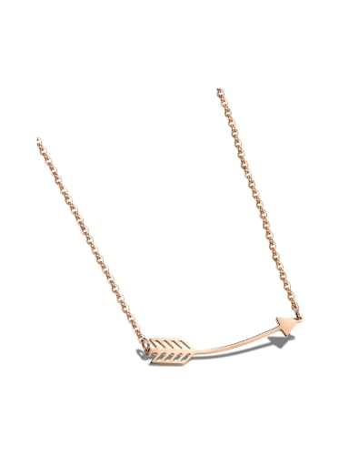 Simple Little Arrow Pendant Titanium Women Necklace