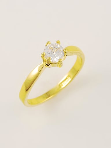 Women Simply Style Round Shaped Zircon Ring