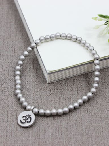 Fashion Silver Plated Beads Charm Bracelet