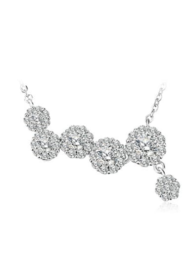 Fashion Zircon Snowball shapes Necklace