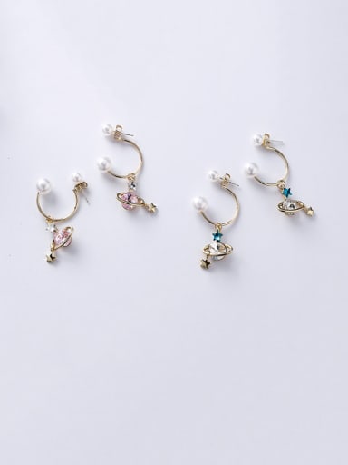 Alloy With Imitation Gold Plated Fashion Planet Drop Earrings
