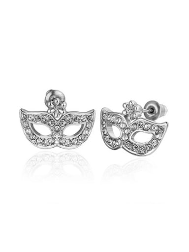 Personalized Mask Zircon Stud Earrings