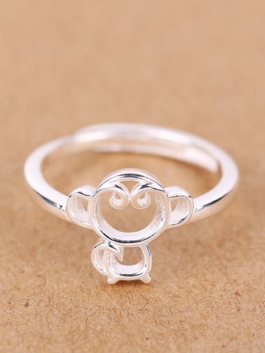 Simple Hollow Monkey Opening Midi Ring
