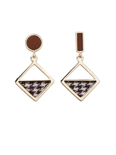 Alloy With Gold Plated Simplistic Hollow Geometric Drop Earrings