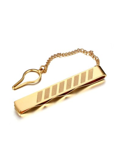 All-match Gold Plated Geometric Titanium Lapel Pins
