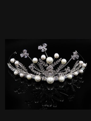 Noble Luxury Artificial Pearls Zircons Shining Hair Accessories