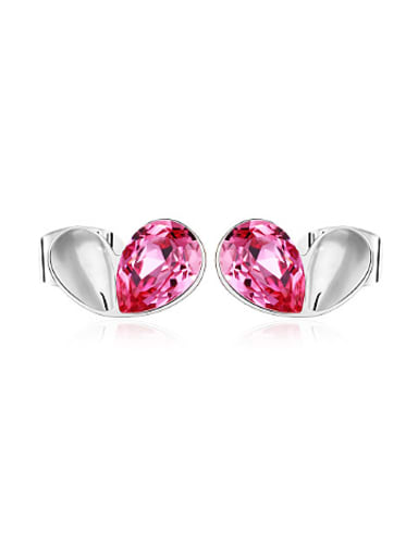 Tiny Heart-shaped Austria Crystal Stud Earrings