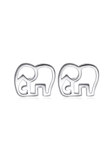 Lovely Small Hollow Elephant Stud Earrings