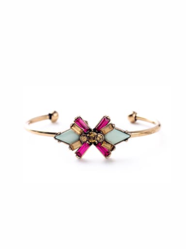 Alloy Rose Gold Plated Bow Bangle