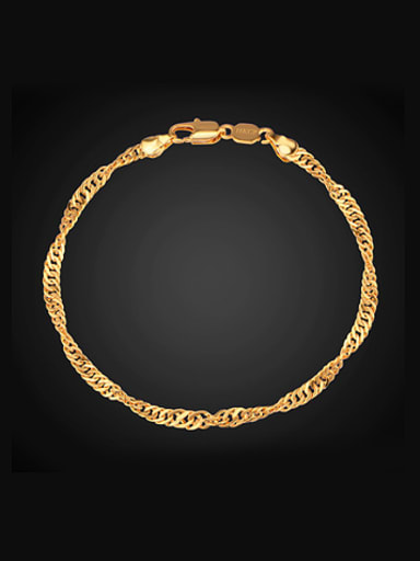 18K Gold Plated Fashion Wave Bracelet