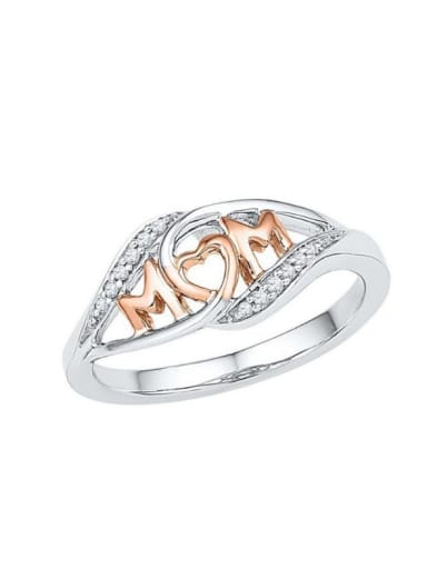 Color Plated Western Style Silver Ring
